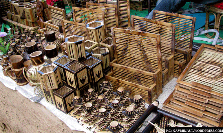 Items made of cane and bamboos